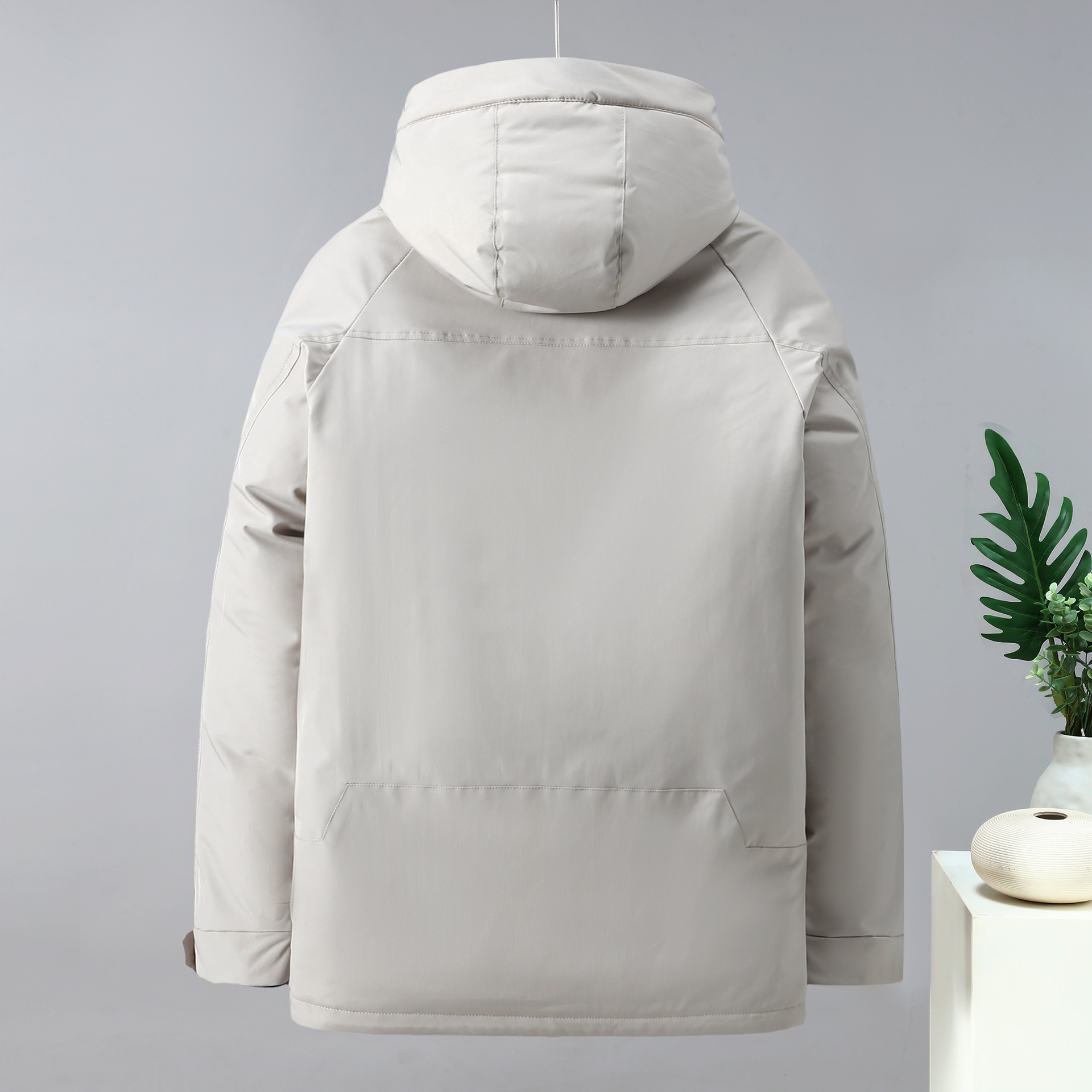 Men's thick loose trendy hooded mid to long style, 2023 autumn and winter new jacket, cotton jacket_voghion.com