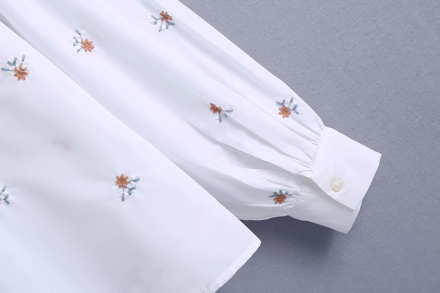 spring flower embroidery blouse top  NSAM32826