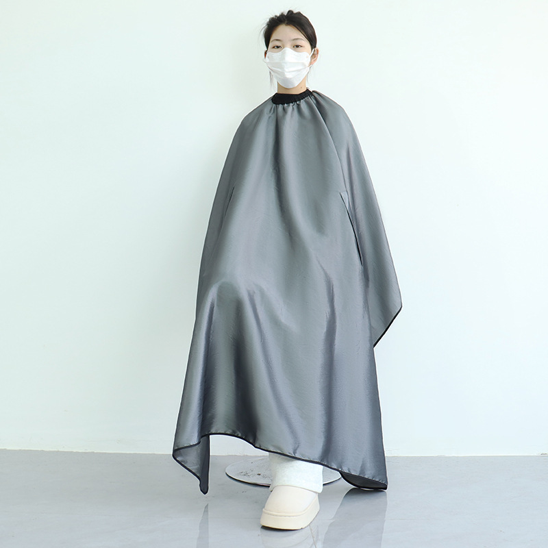 Amazon corte de pelo de tela de corte de pelo de corte de pelo antiestático máscara de corte de pelo de mano abierta ropa de trabajo impermeable