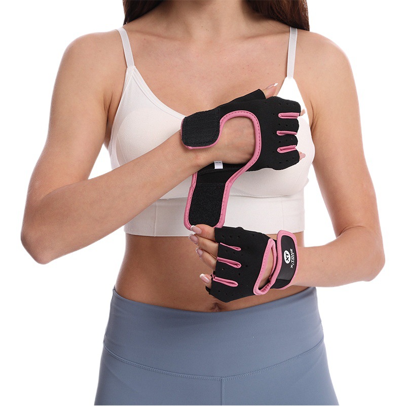 Men's and women's half-finger fitness gloves non-slip breathable riding gloves weightlifting iron shock absorption Palm protection sports gloves