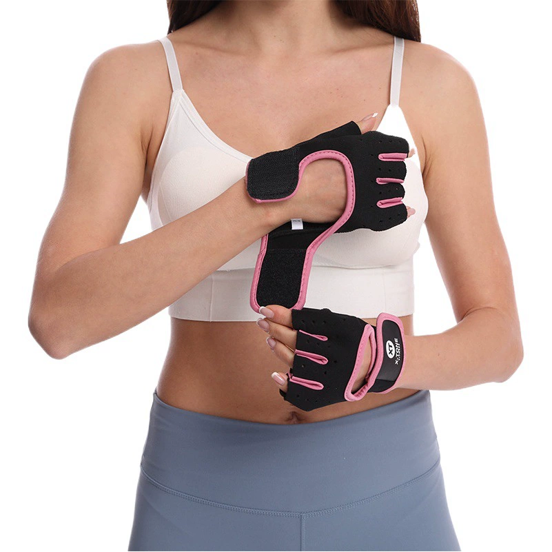 Мужские и Женские Перчатки для фитнеса с полупальцами, Нескользящие дышащие перчатки для верховой езды, утюг для тяжелой атлетики, амортизация, спортивные перчатки для защиты ладони