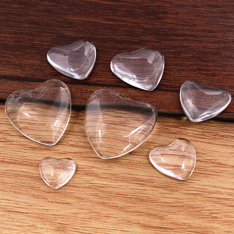 transparent glass accessory heart shaped