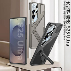 新型はサムスンs 25ultra視界携帯電話の素皮磁気吸収サポートレンズ保護カバービジネスに適しています。