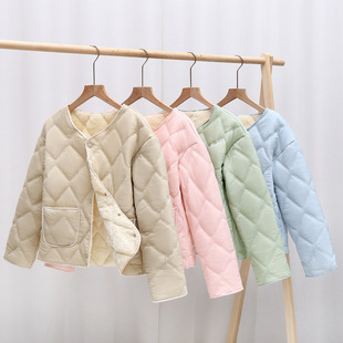 Middle-aged women's fashion cotton-padded warm liner mother's winter home cotton-padded jacket fleece-lined one-piece casual coat