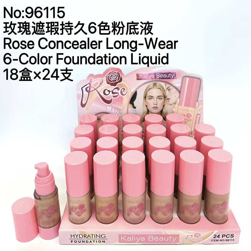 Base Líquida Correctora e Hidratante de 6 Colores, Mate