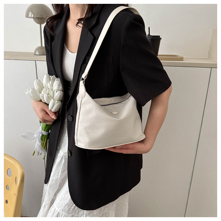 Borsa a tracolla da donna in tessuto oxford borsa versatile trendy_voghion.com