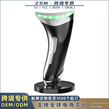 跨境电动滚轮按摩仪 EMS面部导入仪家用微电流震动去颈纹美容仪