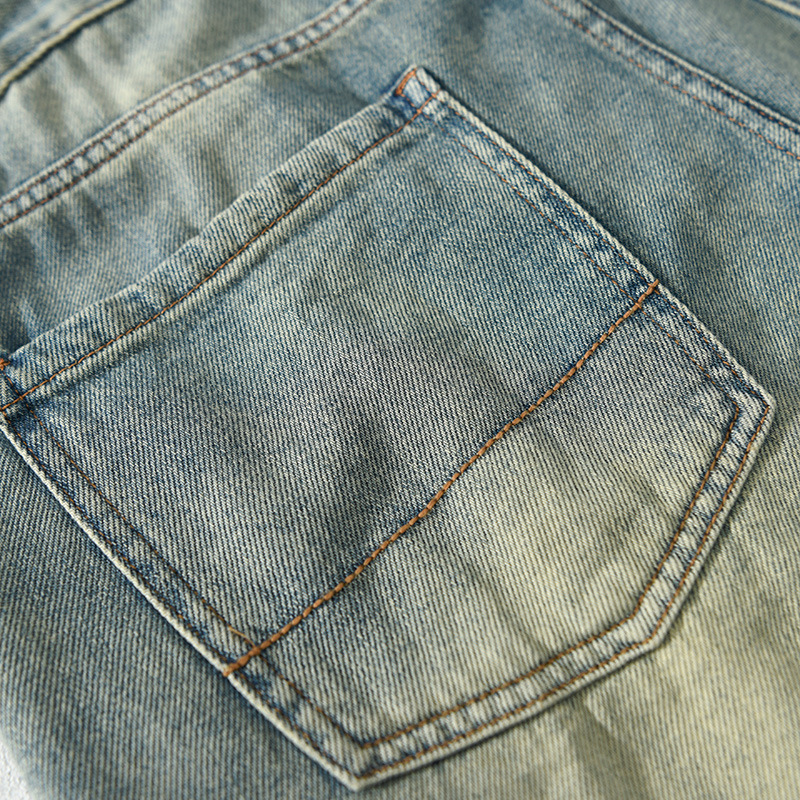 1053 Herren Retro Washed Jeans Einteiler für Haarersatz_voghion.com