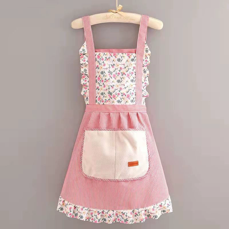 Ерaсeable фартук Erasable Apron with Suspenders, дышащий маленький костюм принцессы для подготовки пищи на работе