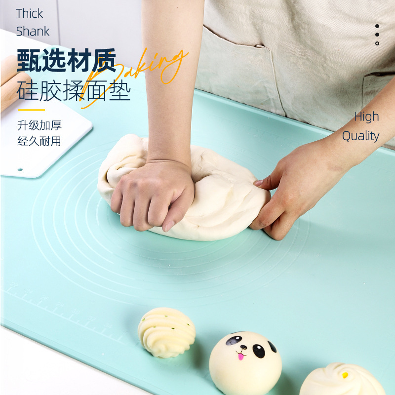 Food Grade Thickened Silicone Kneading Mat Dumpling Mat Panel and Mat Household Chopping Board Rolling Plastic Board