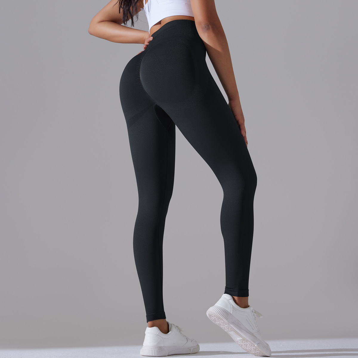Modern Style Simple Style Solid Color Nylon Cotton Blend Active Bottoms Leggings display picture 6