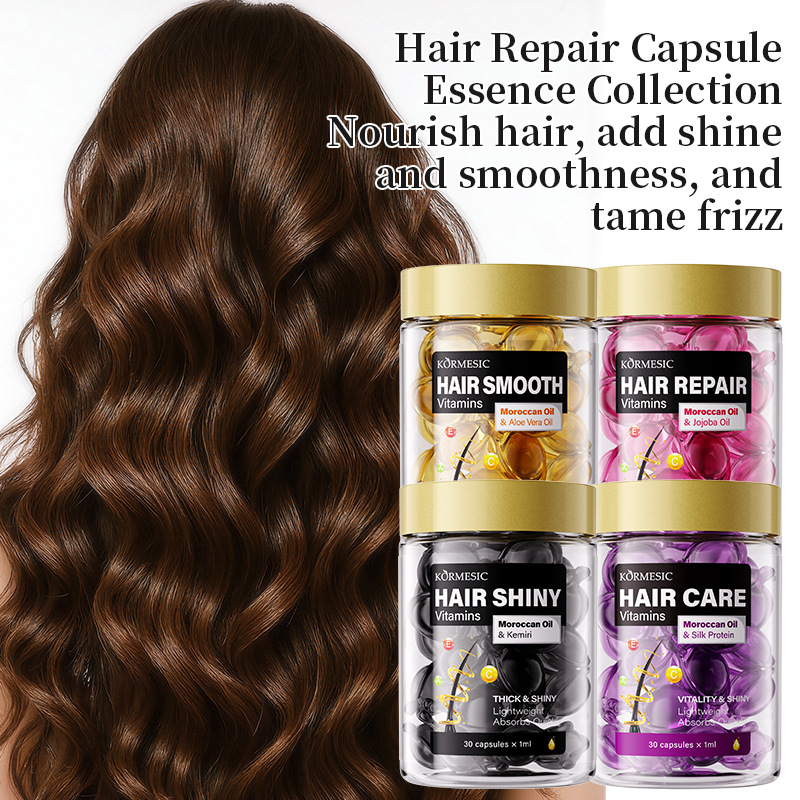 Comercio exterior KORMESIC aceite marroquí para el cuidado del cabello cápsula esencia para el cabello suave image 3