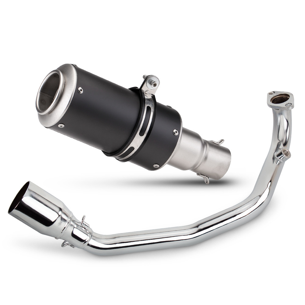 Suitable for Motorcycle Exhaust Modification Gy6 Stainless Steel Front Section Sc Large Displacement Grenade Gun Barrel Tail Section 51mm