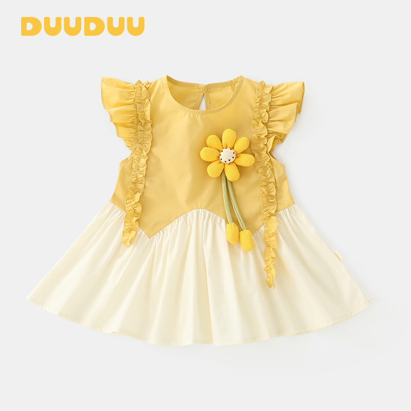 DUUDUU Western-style Thin Baby Skirt Little Girl Baby Skirt Princess Pontoon Girl dress Summer