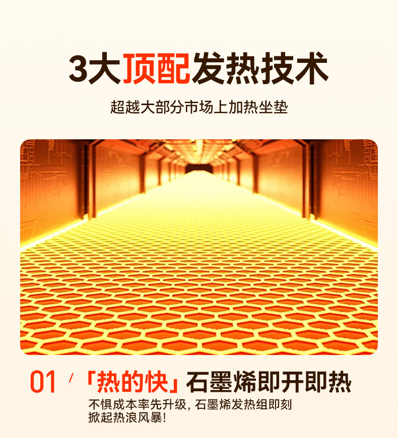 New Graphene Heated Car Seat Cushion Cigarette Lighter USB Socket Automatic Start and Stop Multi-Speed Adjustable Fast Heating Seat Cushion