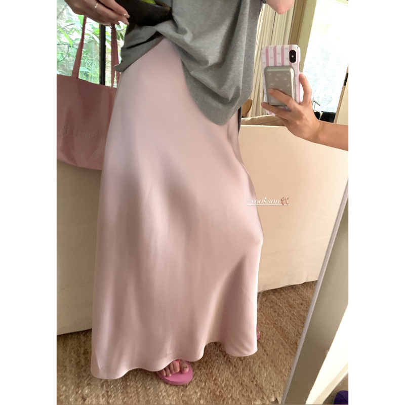 Hey Heige Venus Skirt Normcore Style ~ Good Draped! High-End Satin Slimming Look Skirt Hey Heige Venus Skirt Normcore Style ~ Good Draped! High-End Satin Slimming Look Skirt