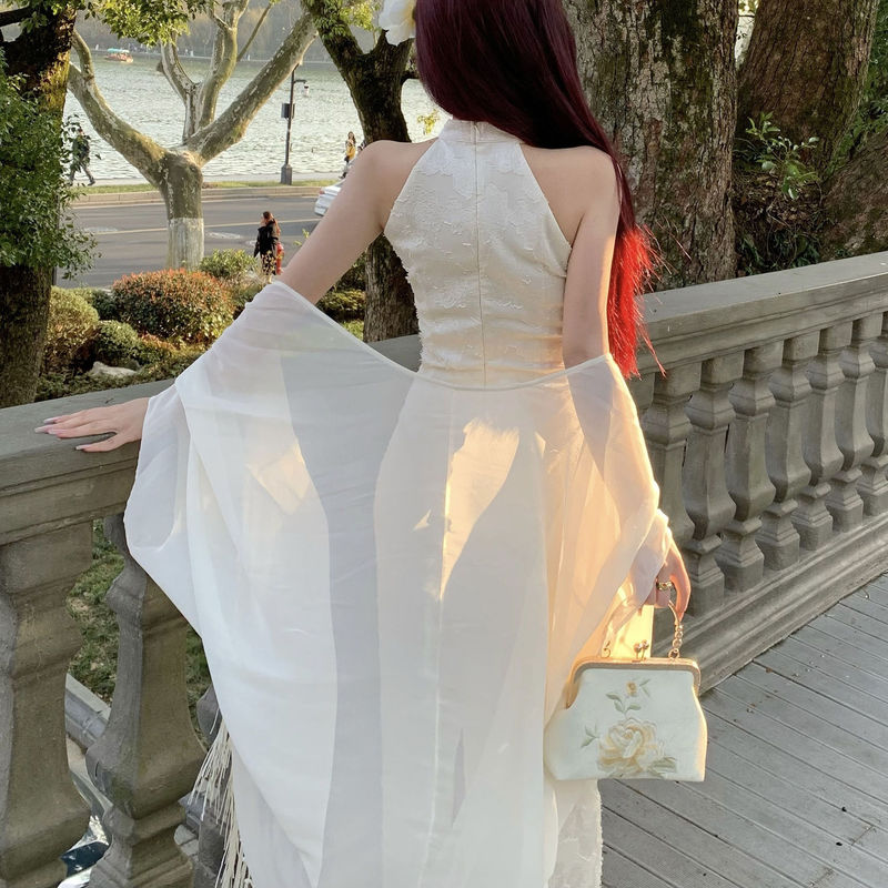 2025新款春秋款新中式连衣裙女春季清冷感复古改良旗袍气质长裙|undefined