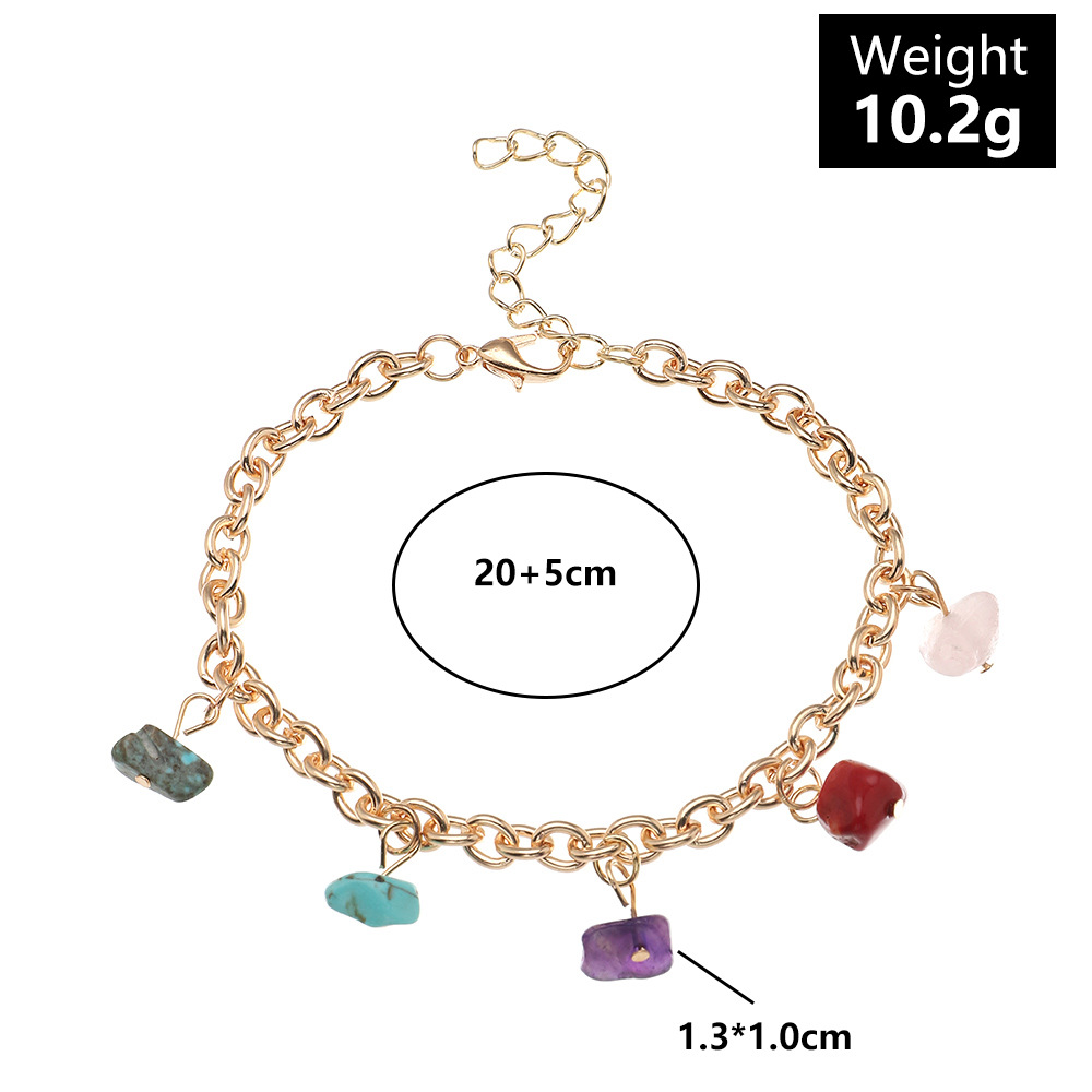 Color Natural Stone Pendant Bracelet Jewelry