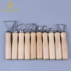Art Pottery Big Head Knife DIY Model Tool Set of 10 Pottery Clay Sculpture Trimming Soft Clay Clay Scraper