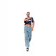 Cross-border AliExpress American Y2K Spice Collage Bow Jeans Women's Straight Pants Loose Pants Ins Style