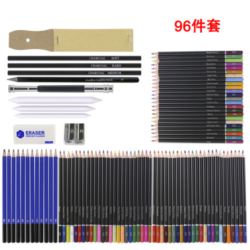 Factory Direct Sale Colorful 98-Piece Oil Pastel Drawing Set, Professional Color Pencil Set
