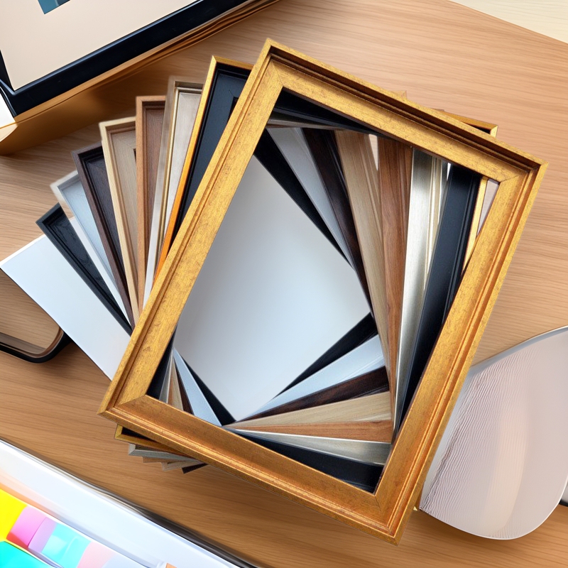 Wholesale embedded ps foam L-shaped oil painting frame wall mounted photo frame simple landscape painting decorative frame Wholesale embedded ps foam L-shaped oil painting frame wall mounted photo frame simple landscape painting decorative frame