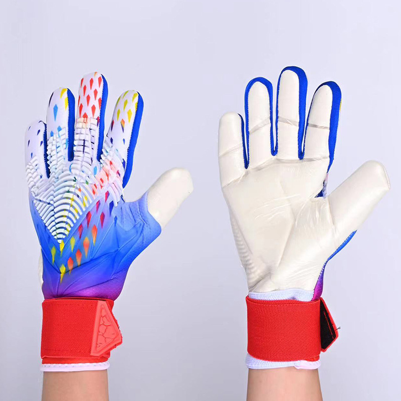 Guantes de portero de fútbol, guantes de látex antideslizantes gruesos para adultos y niños, guantes protectores de entrenamiento de fútbol