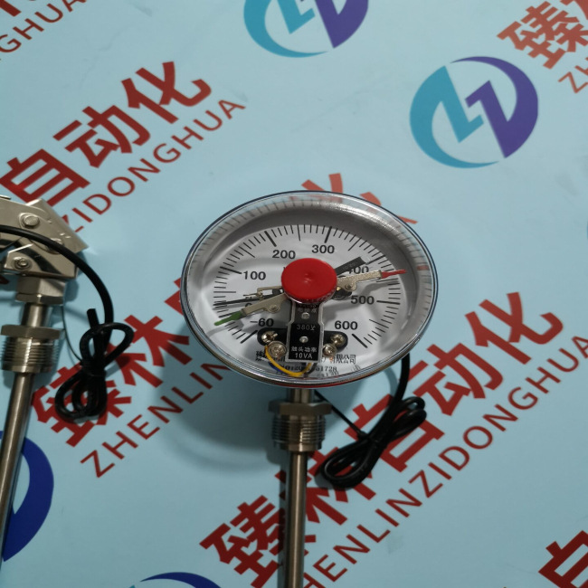 WSSX-4110~50℃L-400mm径向型,电接点双金属温度计