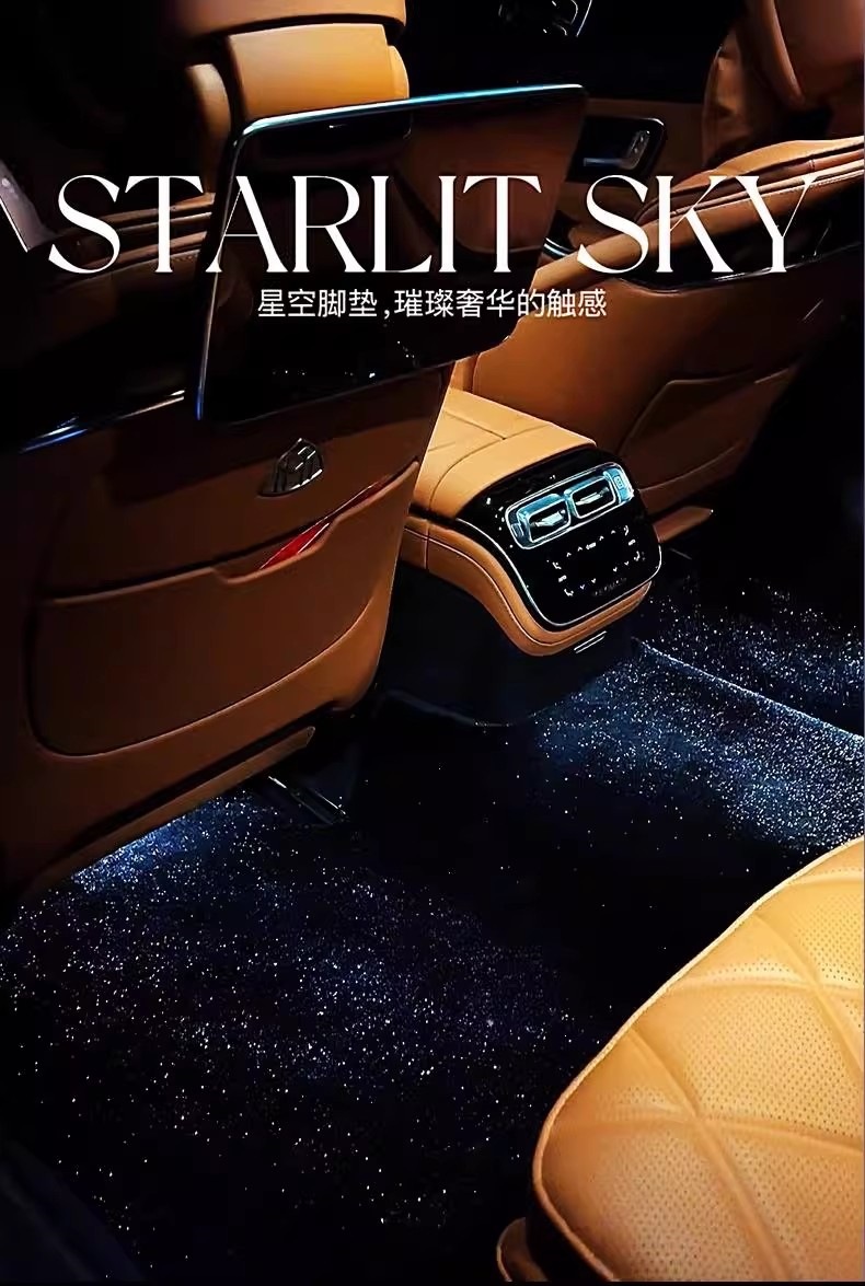 Suitable for starry sky carpet car floor mats, imitation cashmere 2026 new model, plush thickened floor mat, specialized for the upper layer