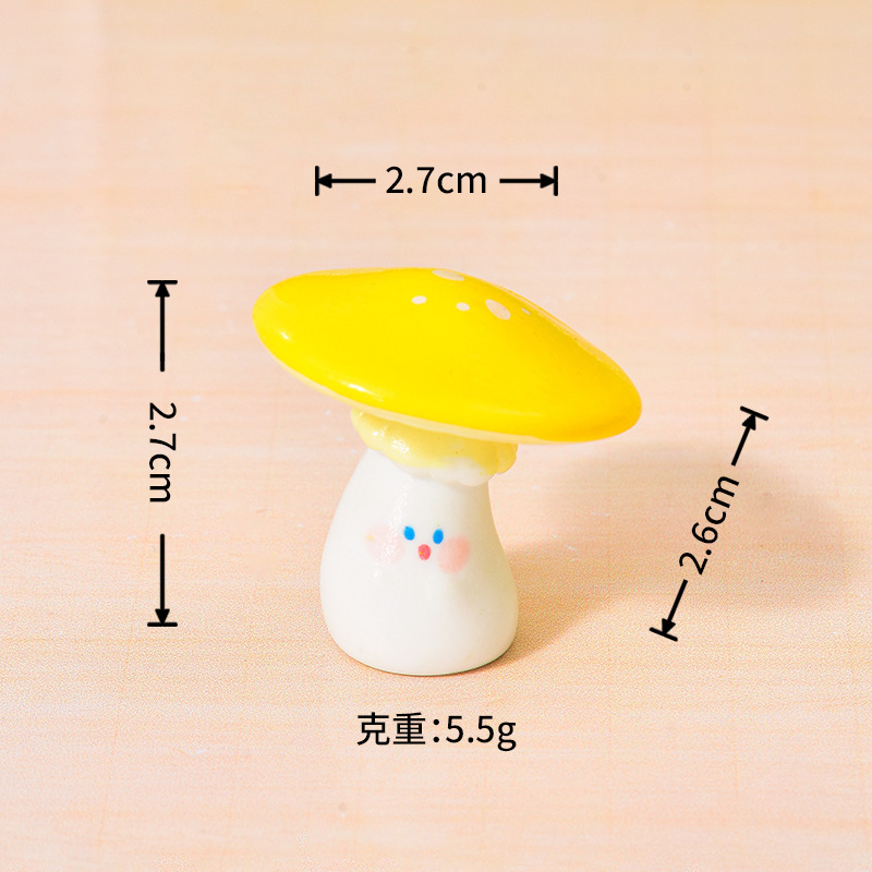 跨境新品卡通小蘑菇萌粒 微景观小摆件diy桌面装饰品潮玩盲袋配件|undefined