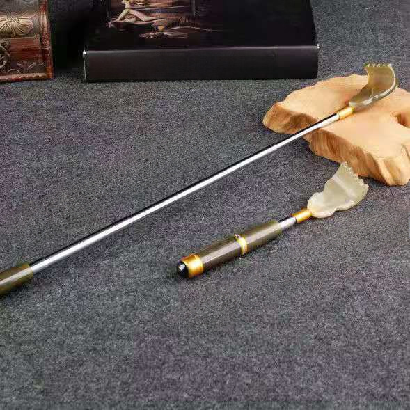 牛角木伸縮痒痒撓 伸縮不求人抓癢 黃金檀紫光檀加厚痒痒撓