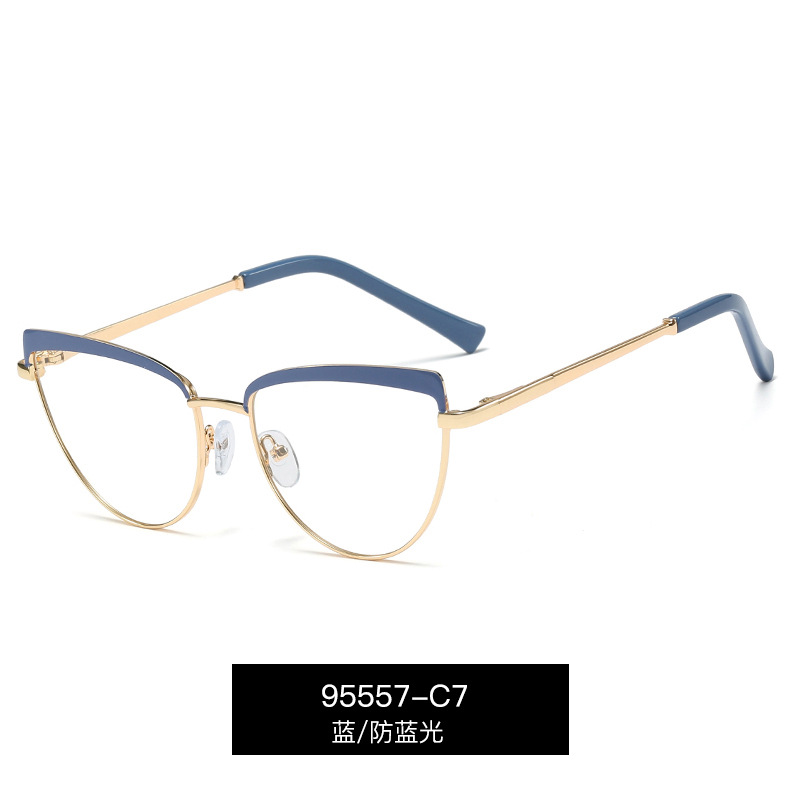 95557 nuevo anti-azul gafas de luz unisex gafas de ordenador Retro de metal gafas lisas gafas de Marco
