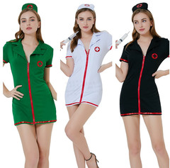 Zhu Mi Lian 2022 sexy lingerie female sexy nurse dress deep V temptation role-playing stage uniform set