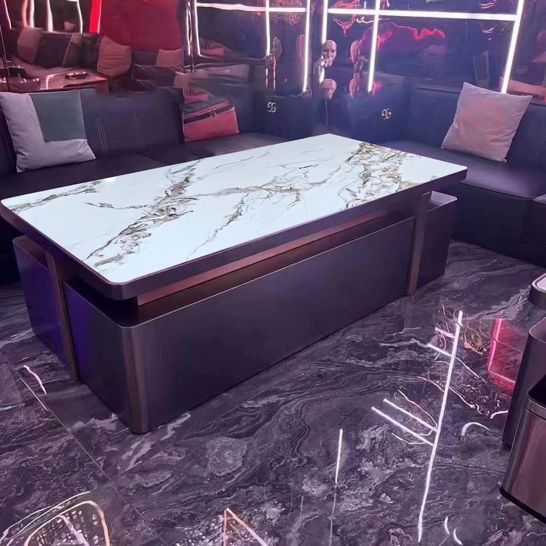 고급 차가운 옥 슬레이트 가장자리 커피 테이블 1 (재고 있음)