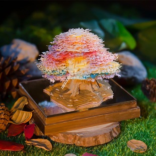 Note Tree House Forest Castle Desktop Ornaments Stereo Paper Sculpture Creative Architectural Model Birthday Gift Calendar Free Shipping