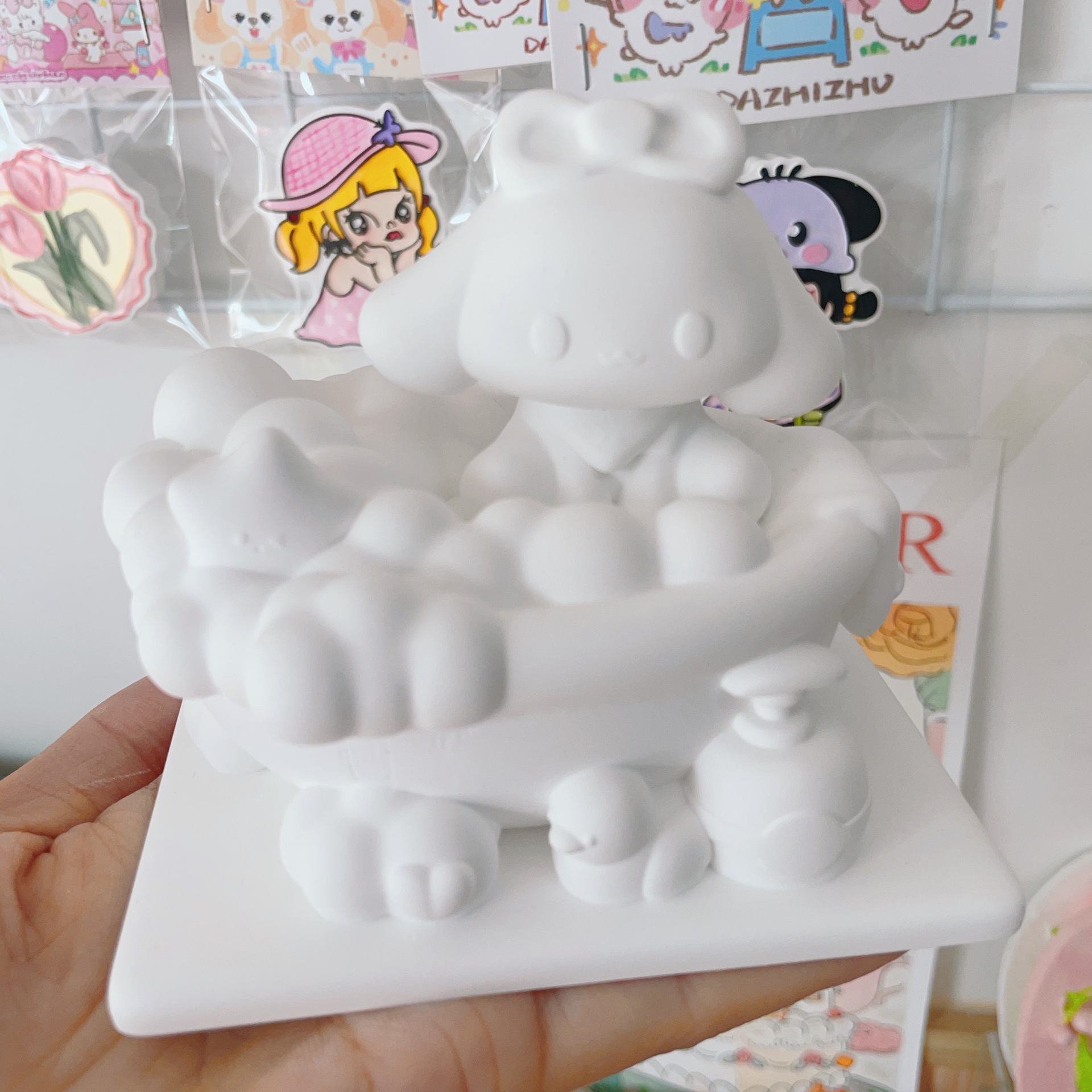 Nuevas muñecas de banda magnética fragrante pequeñas nuevas telas de tela recubiertas tridimensionales adornos creativos regalos hechos a mano