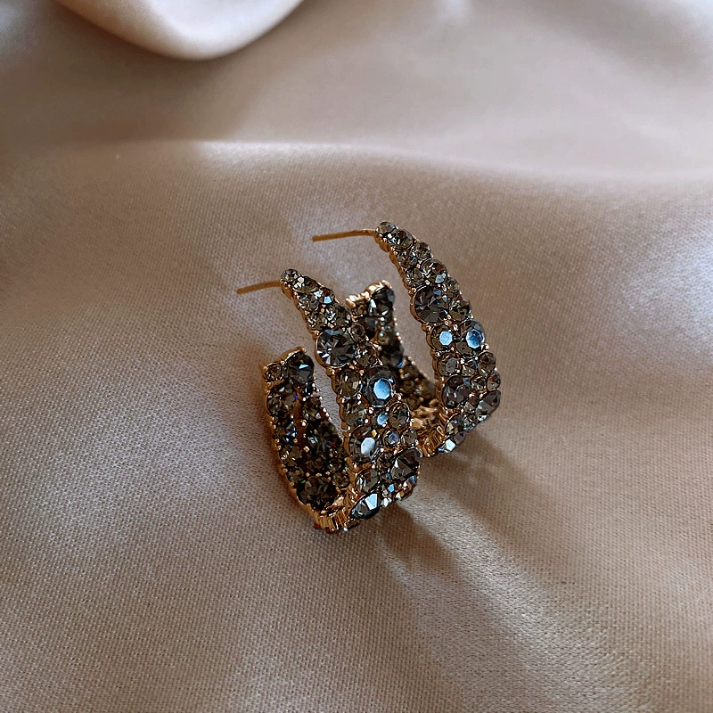 Серебряные серьги с иглой, серебро 925, акценты циркония и кошачий глаз, микроинlay, лёгкие 0.008 кг