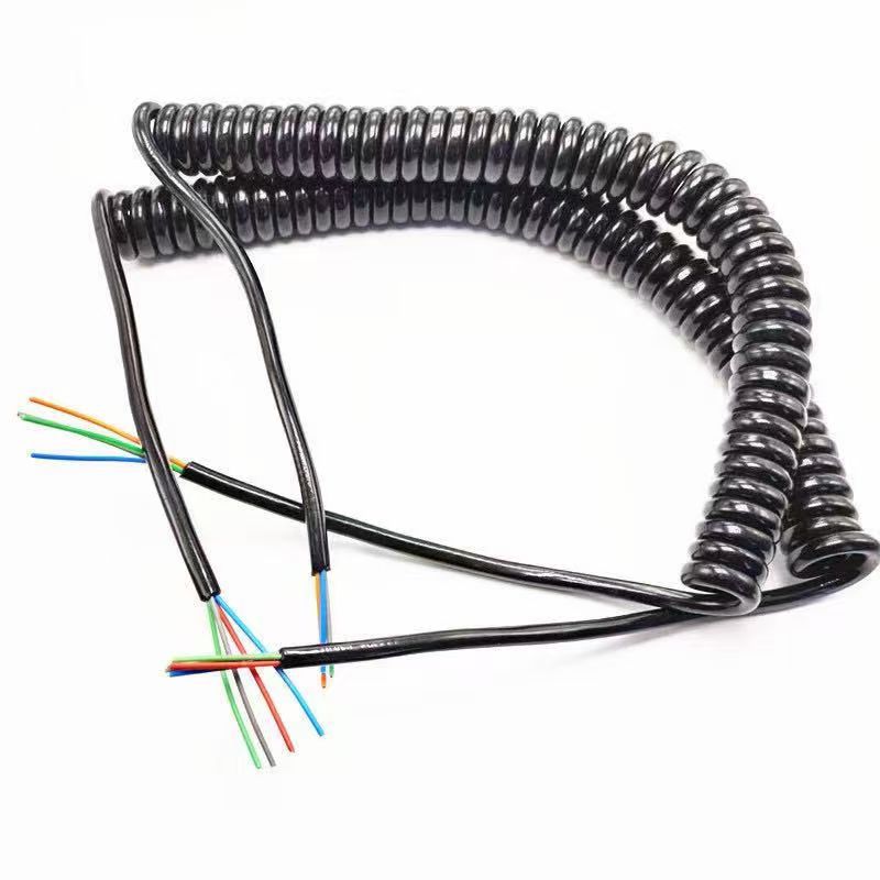 2芯34电线56芯弹簧线PU螺旋线伸缩线