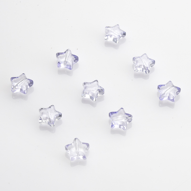 50 PCS/Package 10 * 10mm Hole 1~1.9mm Glass Star Beads display picture 7