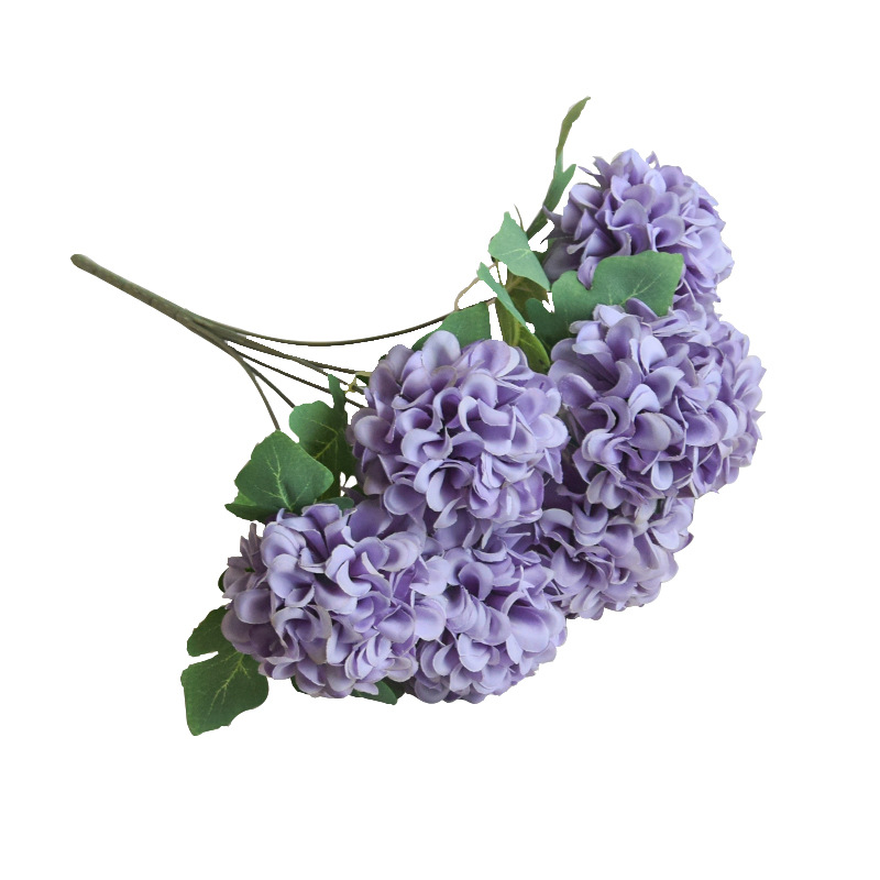 Nuevo ramo artificial decoración de la boda gran Hortensia flor ramo estilo europeo Hortensia bola Flor de seda artificial