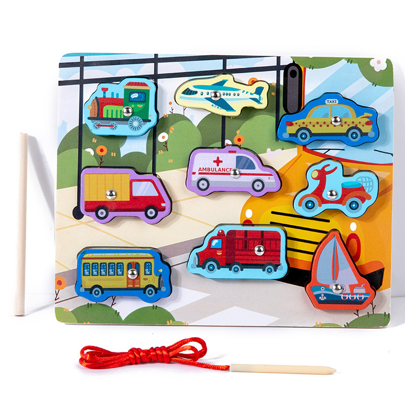 Montessori Educación temprana Tablero de agarre de mano Puzzle Bloques de construcción Forma de bebé Panel de emparejamiento 1 1 1 2 años y medio Juguetes educativos para bebés