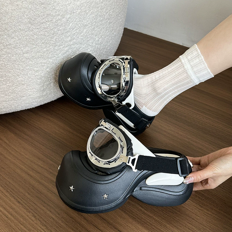 Женские летние сабо 2025 года с толстой съемной подошвой, увеличивающие рост, нескользящий носок, модные полусабо