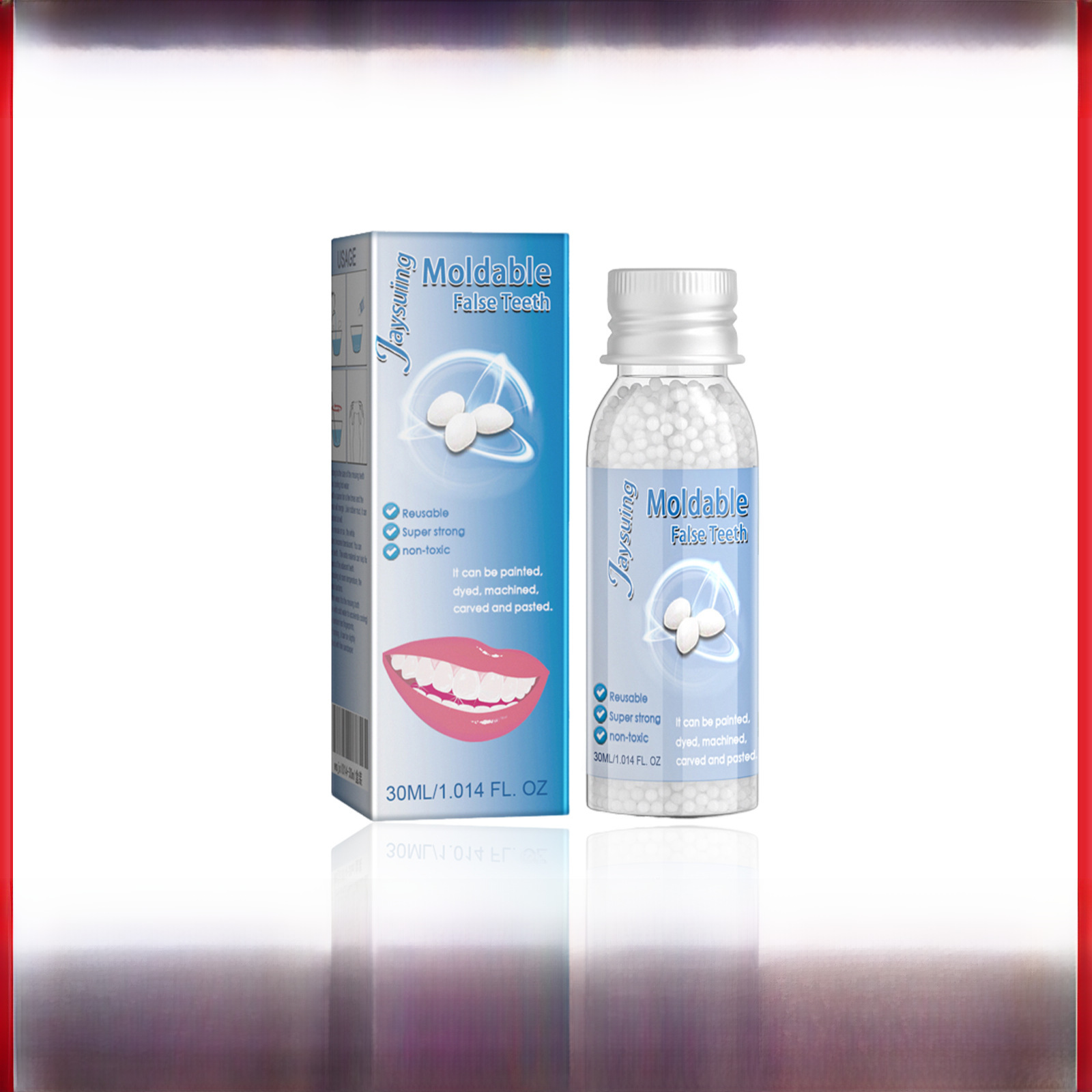 Jaysuing Shapable Teether Film and Television Makeup Denture Temporary Filling Teether Tooth Hole Break Teeth Filling