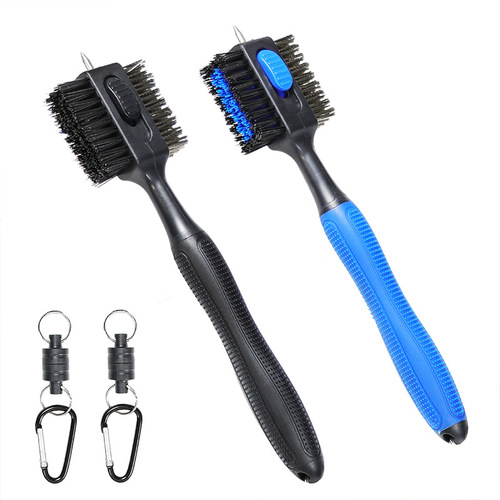 Cross-border new mini magnetic buckle golf club cleaning brush golf brush golf accessories manufacturer