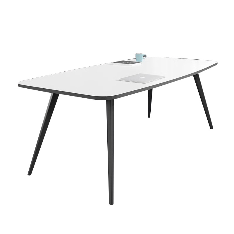 Mesa de reunión de mediana y pequeña mesa larga simple mesa de formación de sala de reuniones moderna mesa larga tipo tablero mesa grande combinación de mesa y silla