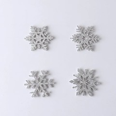 クロスボーダー金粉4.5cm雪片diy手作りパッチヘアアクセサリー材料金粉雪片アクセサリー
