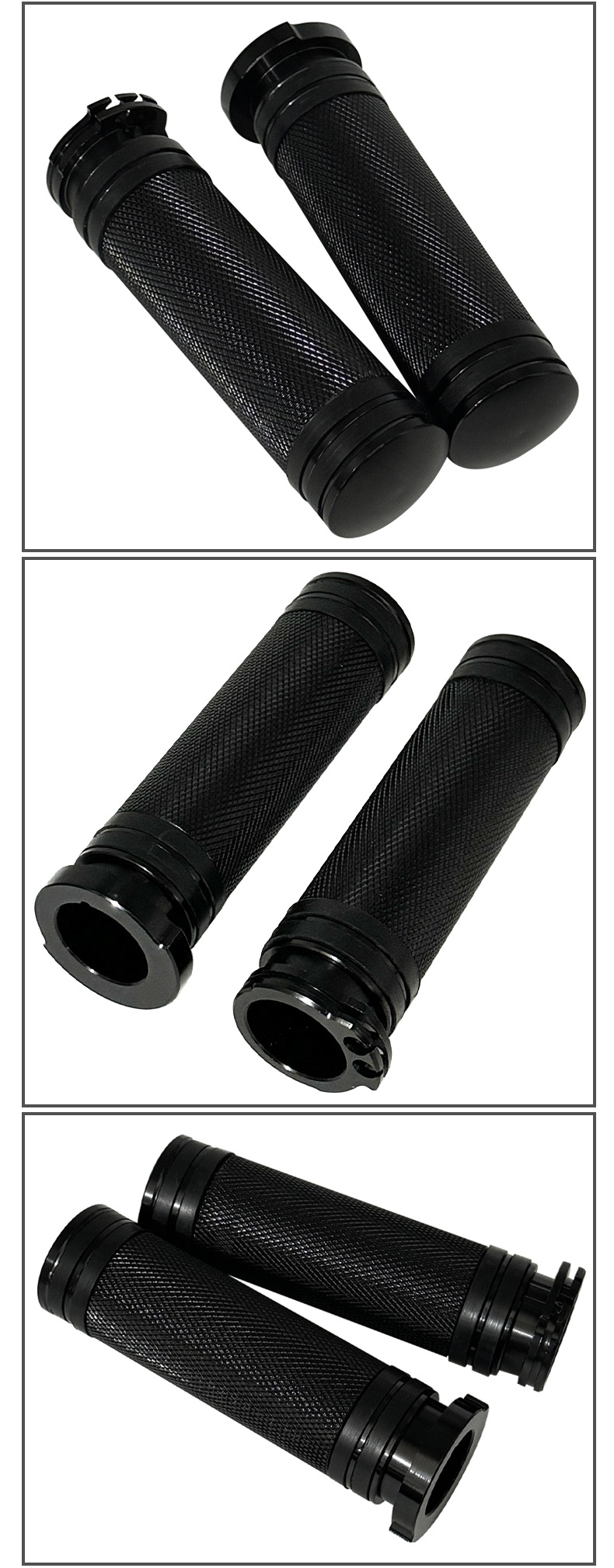 Harley XL883 1200 X48 72 Motorcycle Universal Knurled Handle Cover CNC Black Handle Cover