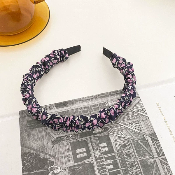 5#Black tulip hair hoop