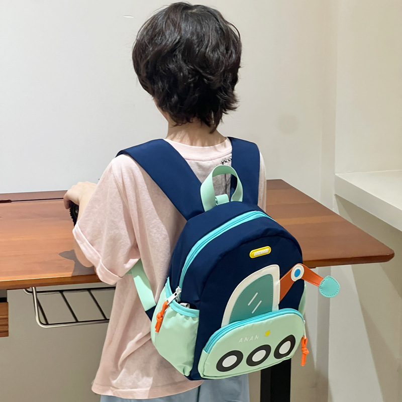 Escuela de jardín de infantes escuela primaria anti-pérdida mochila de dibujos animados linda excavadora para niños y niñas mochila nueva mochila para niños