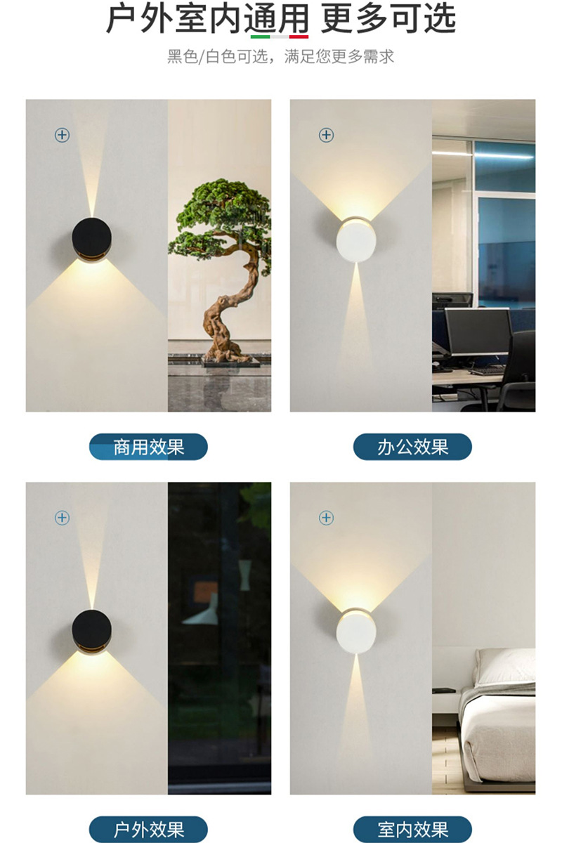 户外防水壁灯现代简约入户造型LED门牌灯聚光过道灯阳台壁灯-阿里巴巴